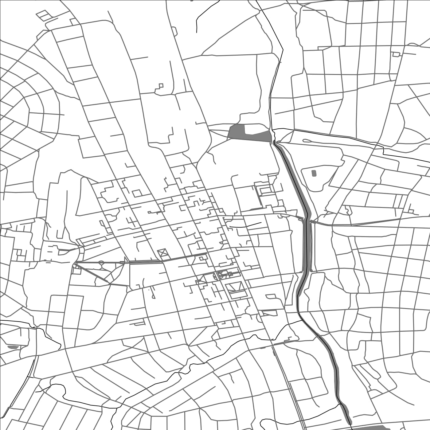 ROAD MAP OF BAKHMUT, UKRAINE BY MAPBAKES