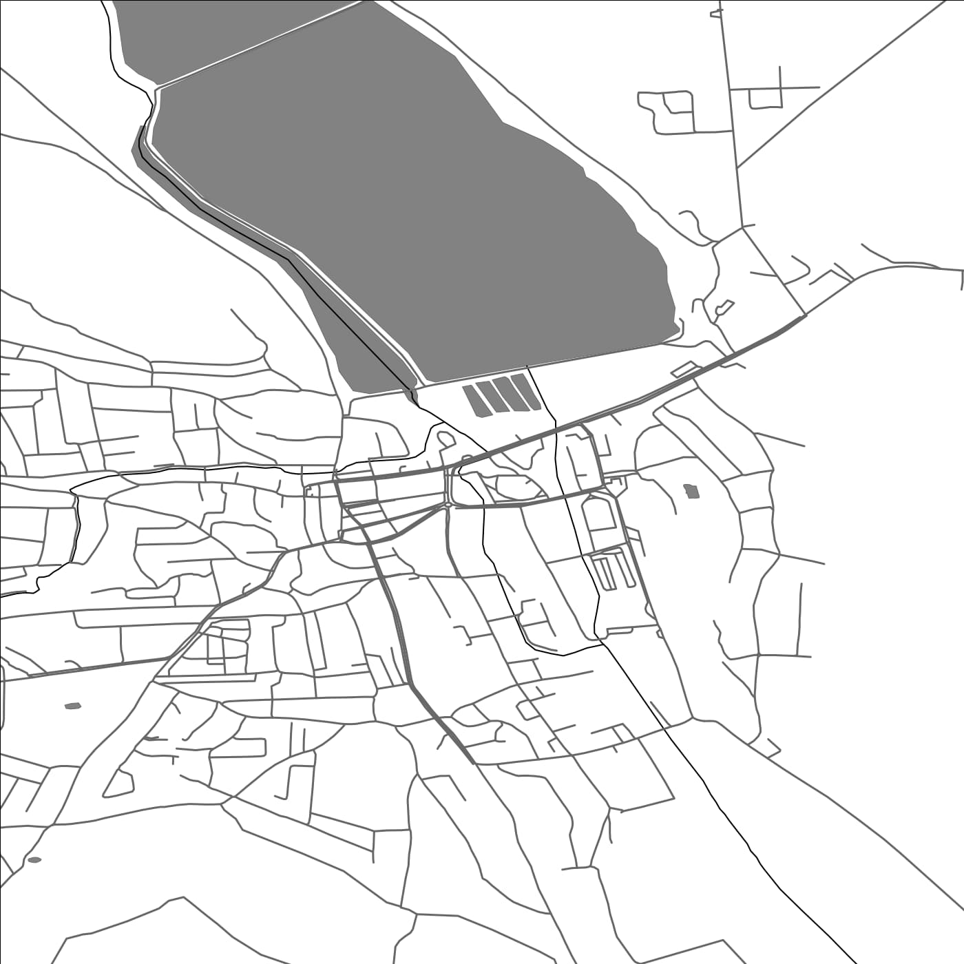 ROAD MAP OF BEREZHANY, UKRAINE BY MAPBAKES