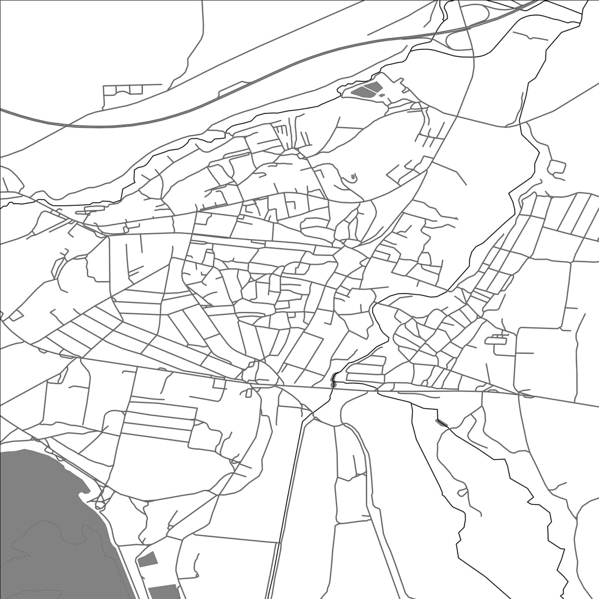 ROAD MAP OF BILOHIRSK, UKRAINE BY MAPBAKES