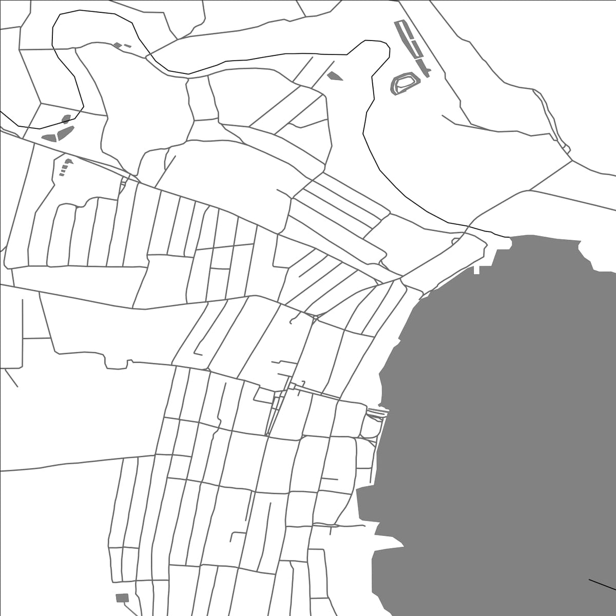 ROAD MAP OF BILOZERKA, UKRAINE BY MAPBAKES