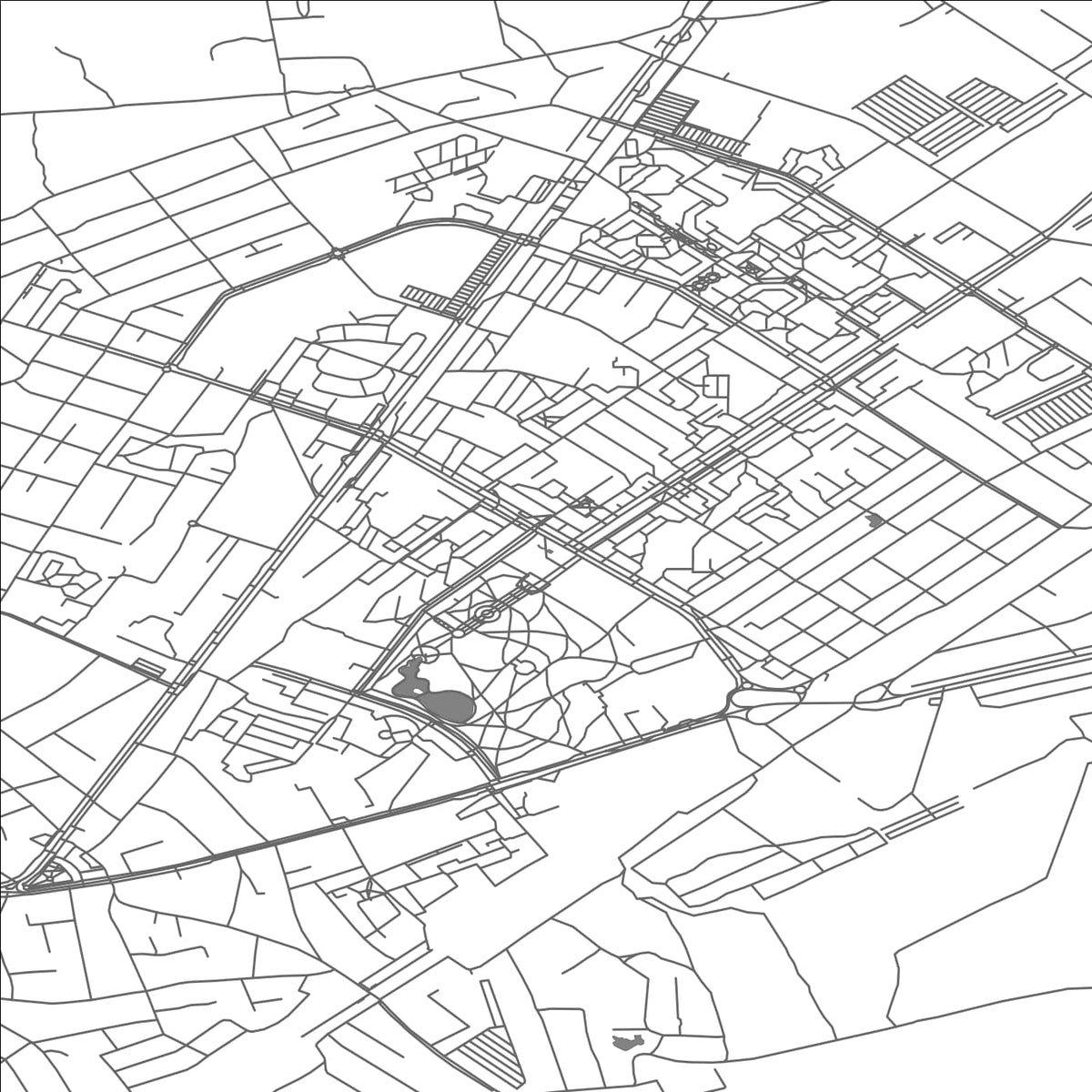 ROAD MAP OF BROVARY, UKRAINE BY MAPBAKES