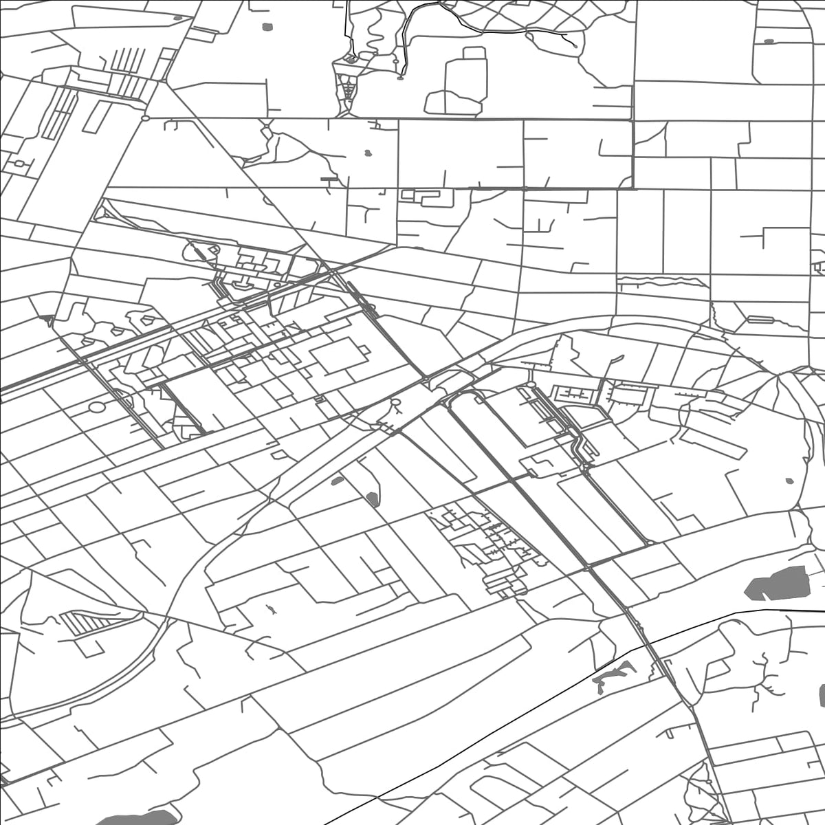 ROAD MAP OF BUCHA, UKRAINE BY MAPBAKES