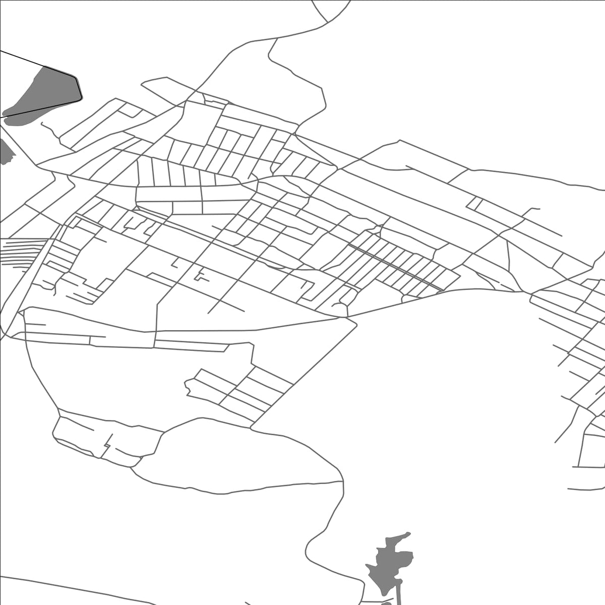 ROAD MAP OF BUNHE, UKRAINE BY MAPBAKES