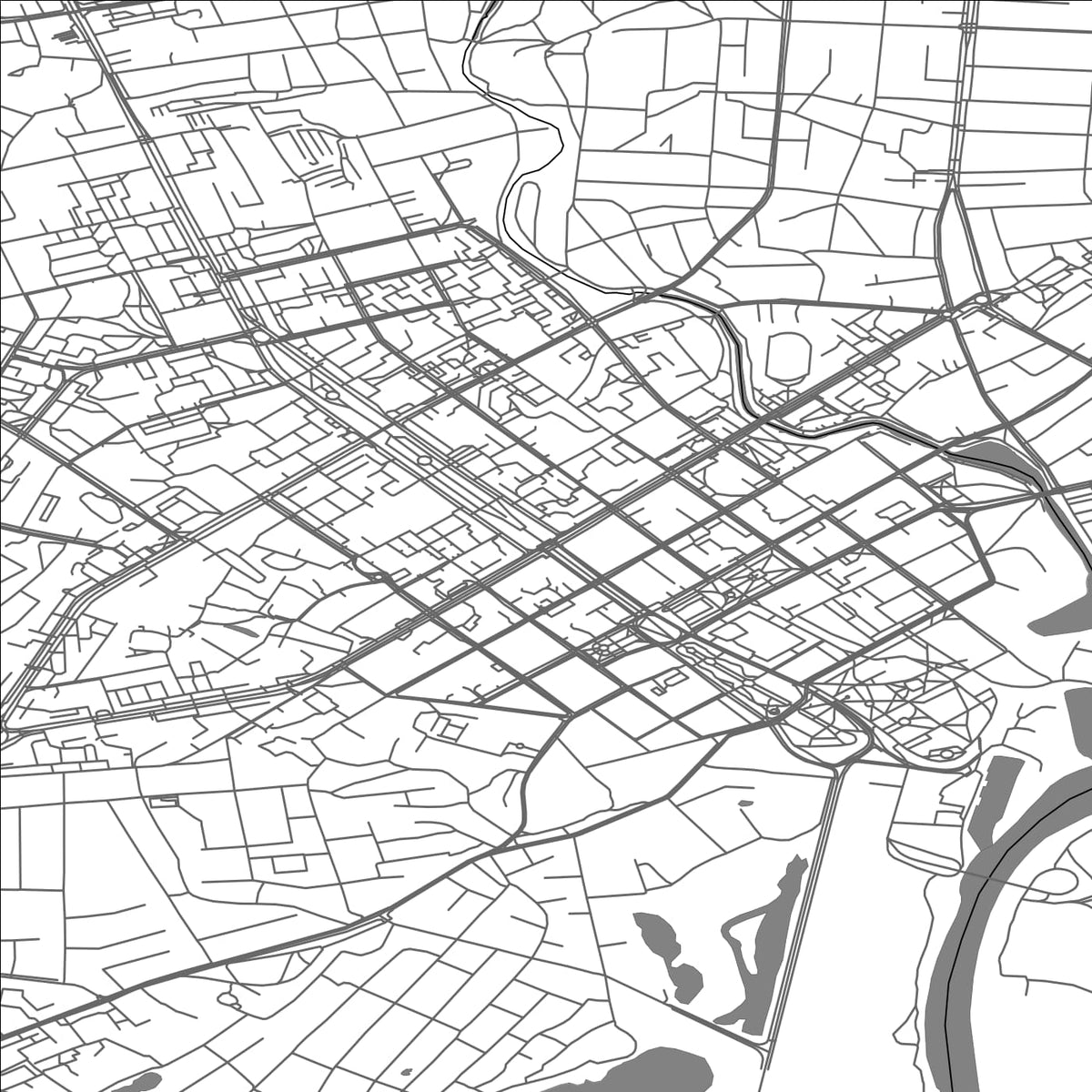 ROAD MAP OF CHERNIHIV, UKRAINE BY MAPBAKES