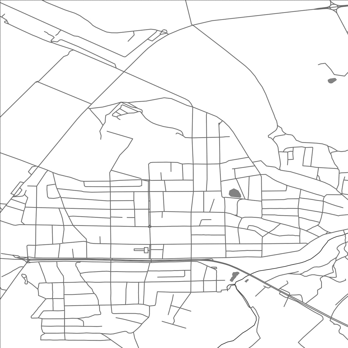 ROAD MAP OF CHORNOBAIVKA, UKRAINE BY MAPBAKES