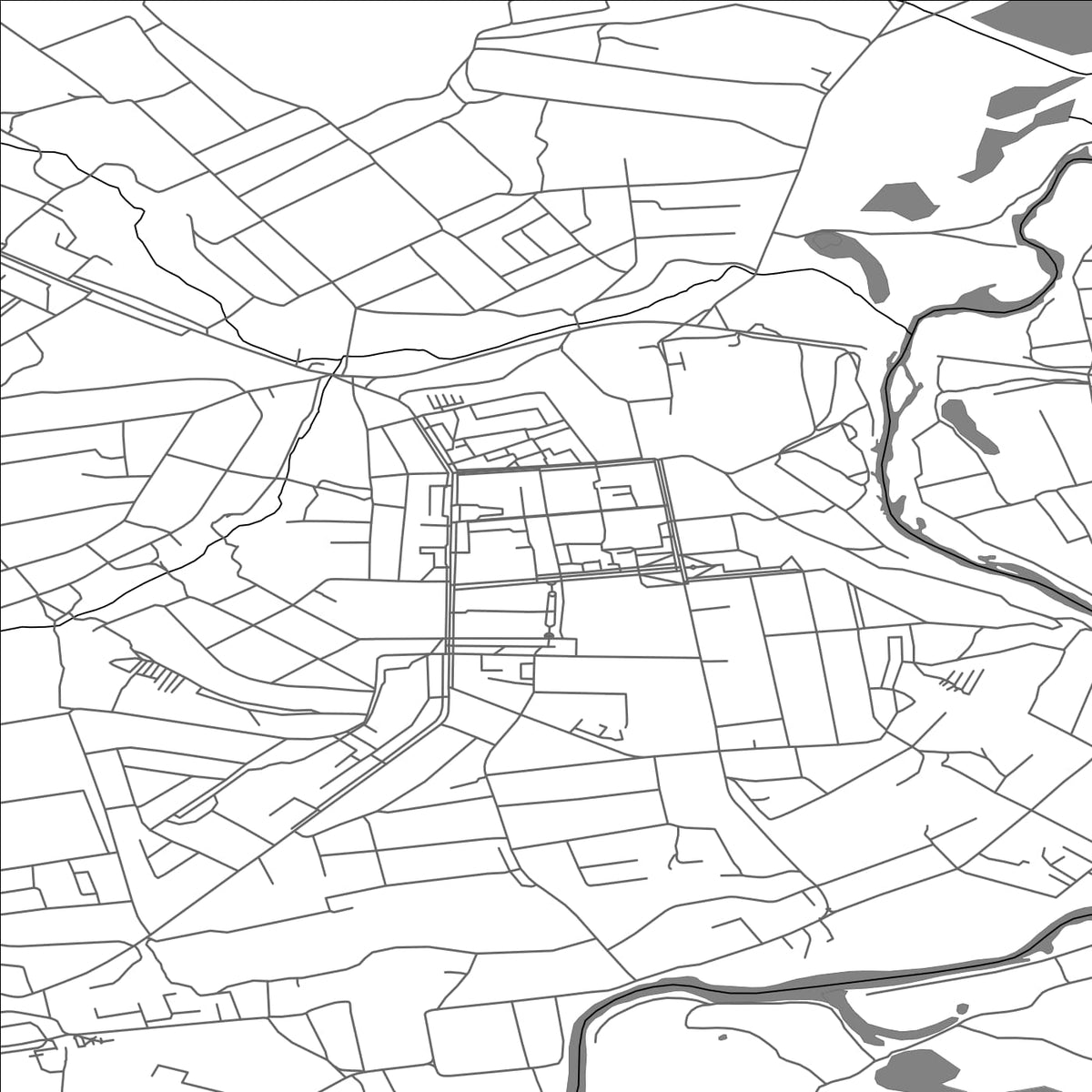 ROAD MAP OF CHUHUIV, UKRAINE BY MAPBAKES