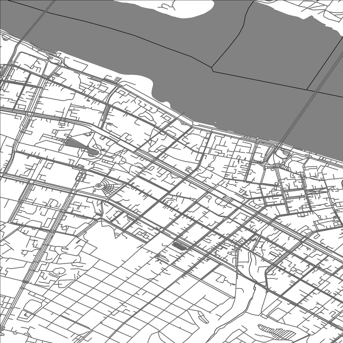 ROAD MAP OF DNIPRO, UKRAINE BY MAPBAKES