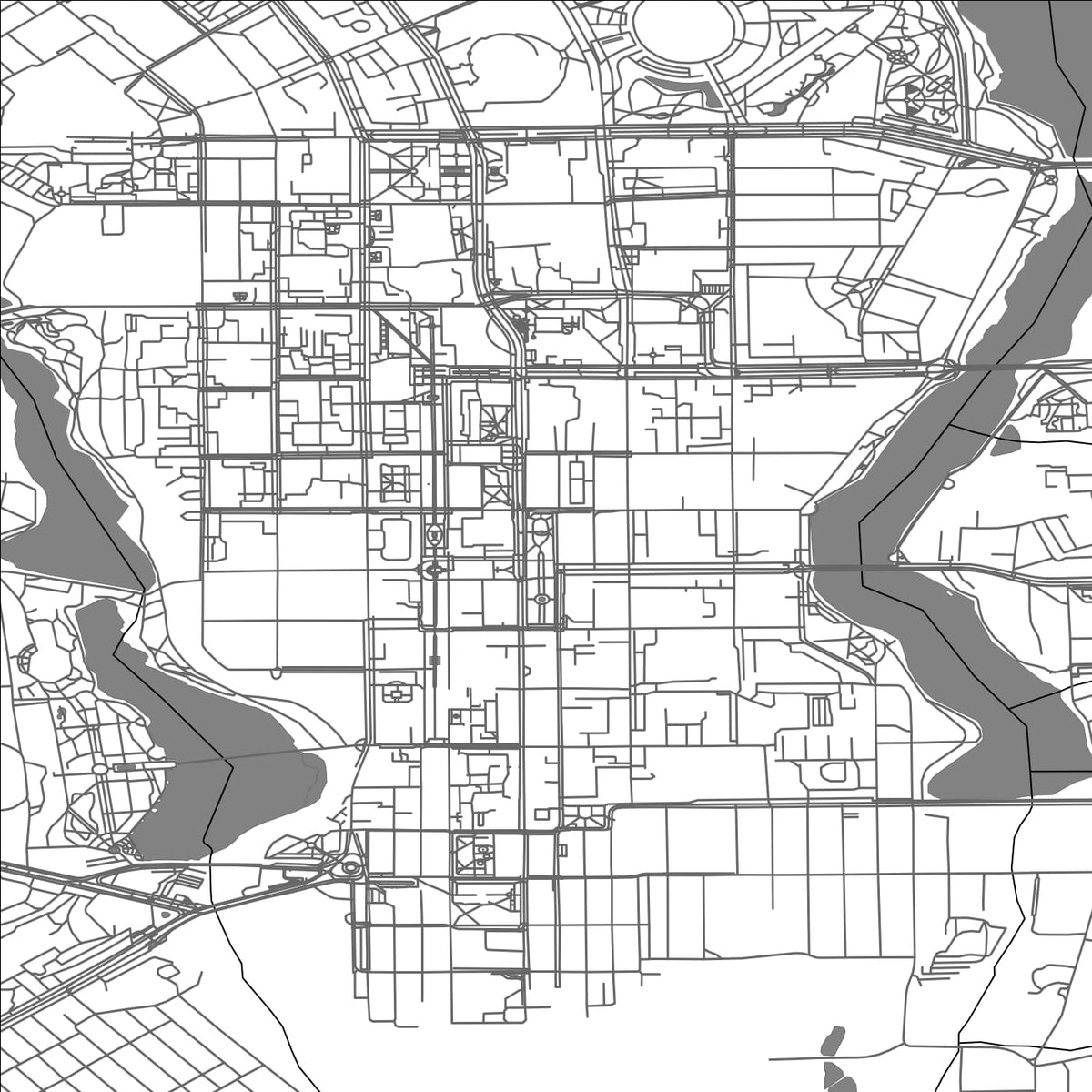 ROAD MAP OF DONETSK, UKRAINE BY MAPBAKES
