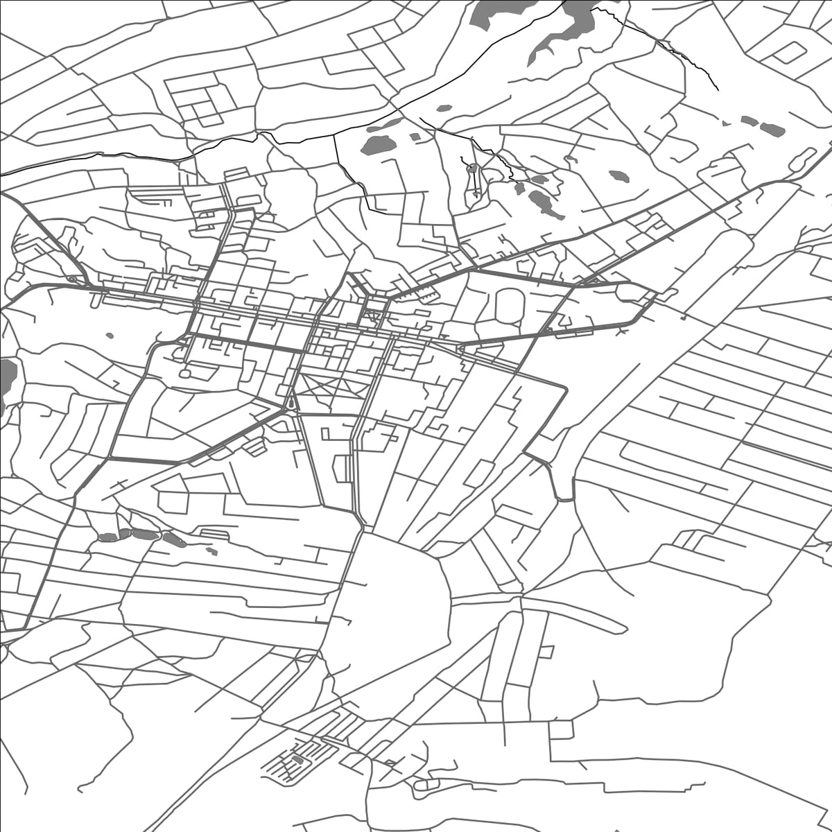 ROAD MAP OF FASTIV, UKRAINE BY MAPBAKES