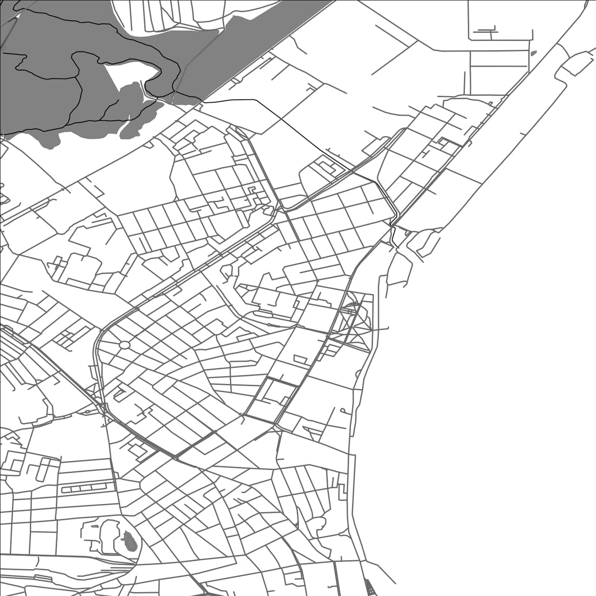 ROAD MAP OF FEDOSIIA, UKRAINE BY MAPBAKES
