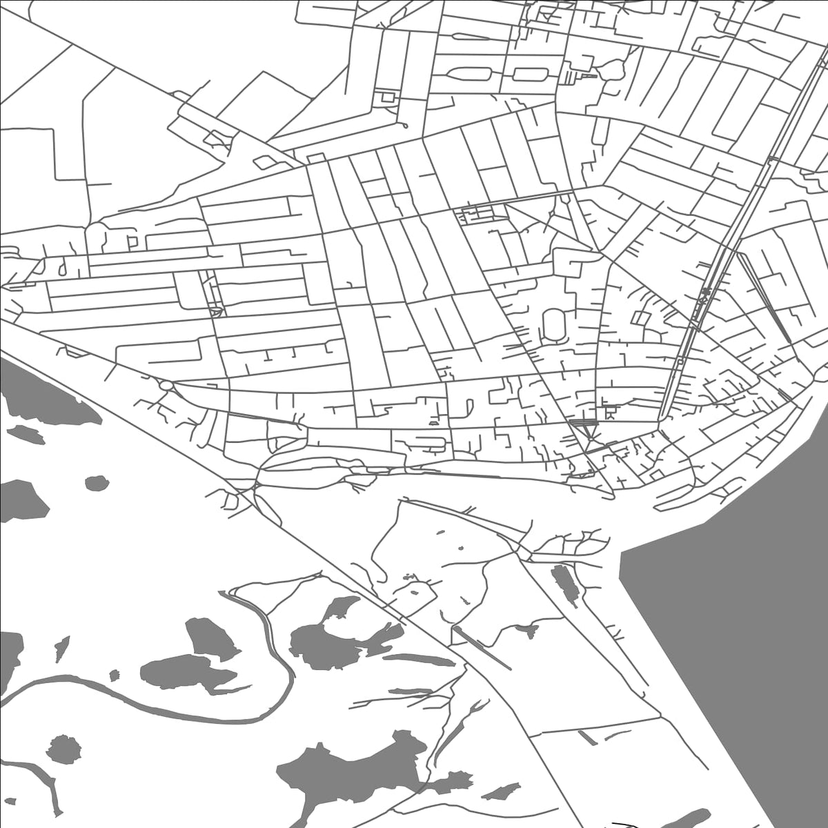 ROAD MAP OF HENICHESK, UKRAINE BY MAPBAKES