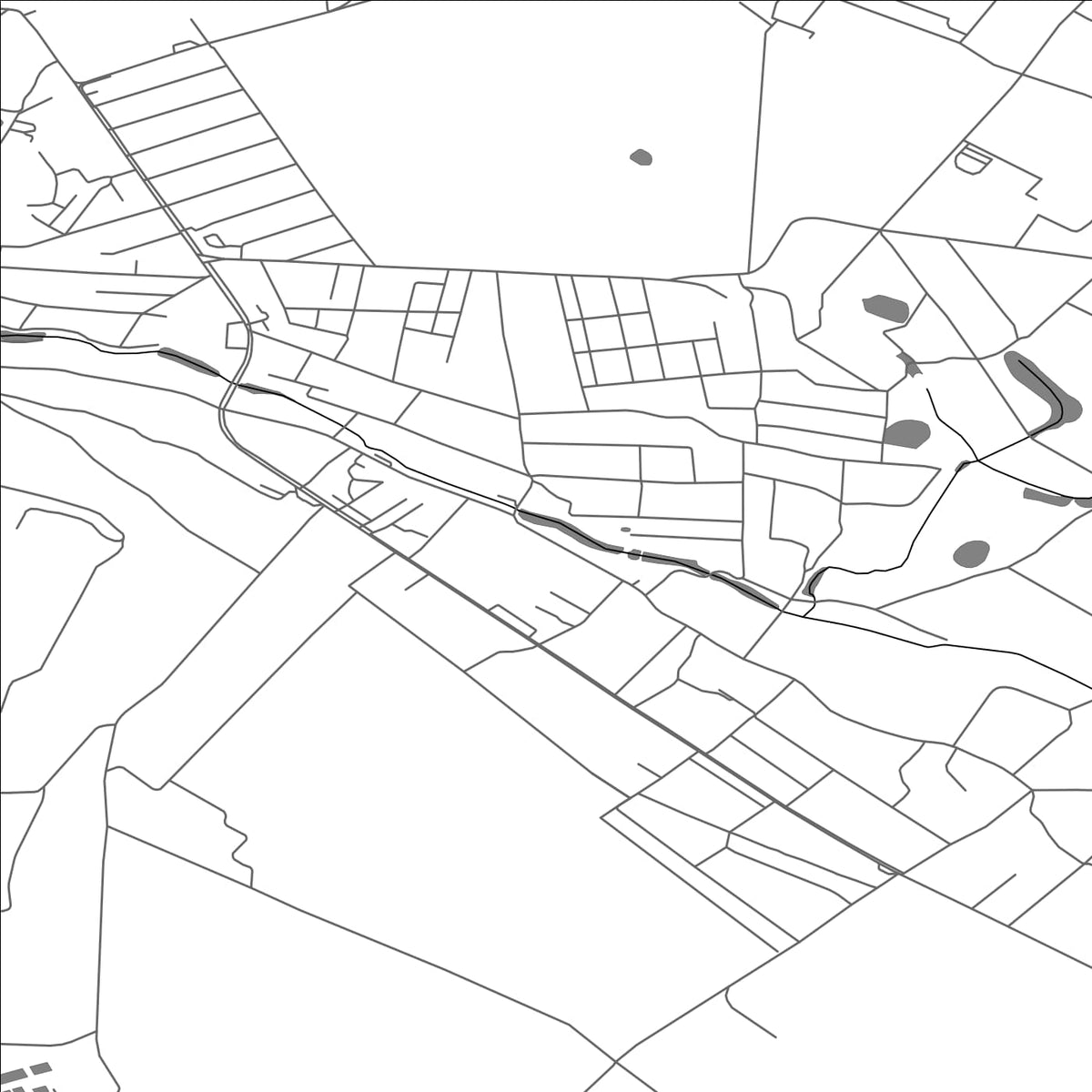 ROAD MAP OF HNIVAN, UKRAINE BY MAPBAKES