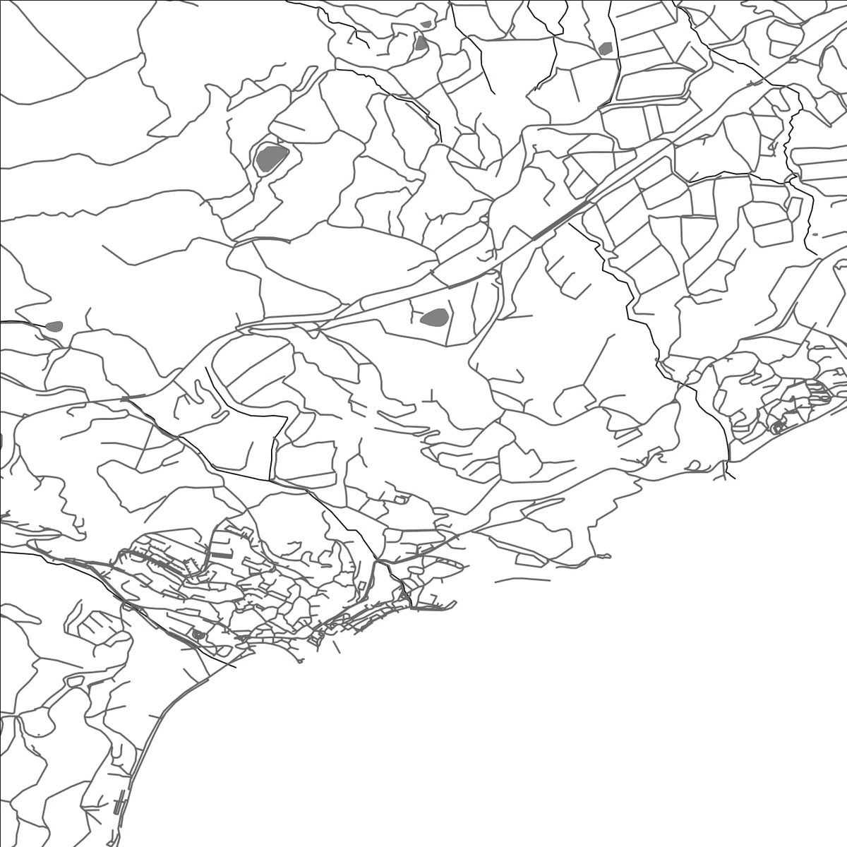 ROAD MAP OF HURZUF, UKRAINE BY MAPBAKES