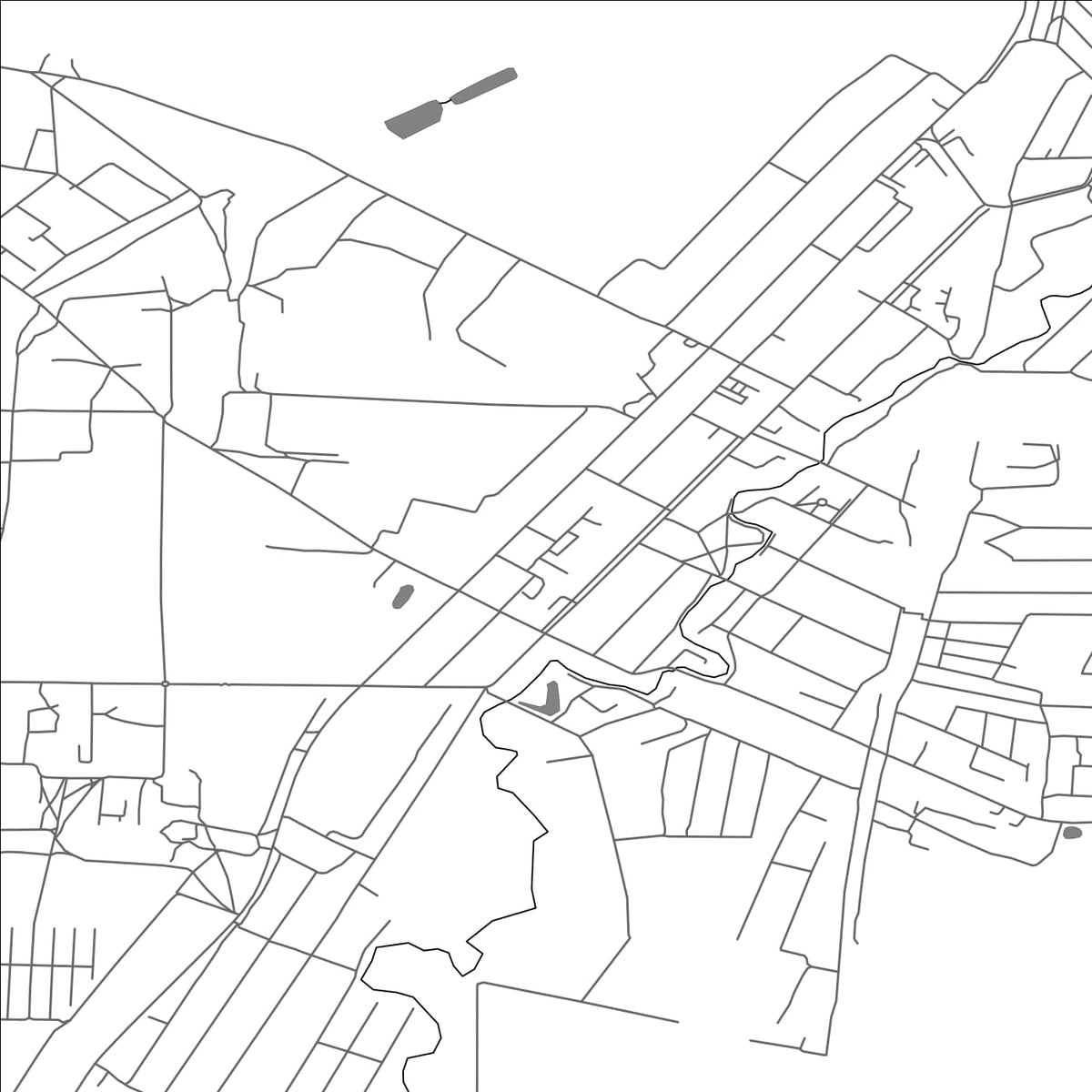 ROAD MAP OF HVARDIISKE, UKRAINE BY MAPBAKES