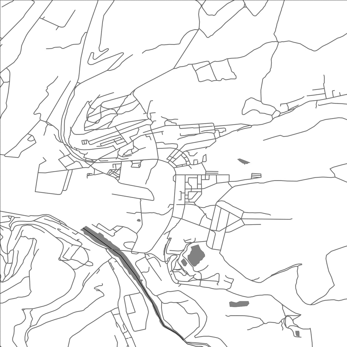 ROAD MAP OF INKERMAN, UKRAINE BY MAPBAKES