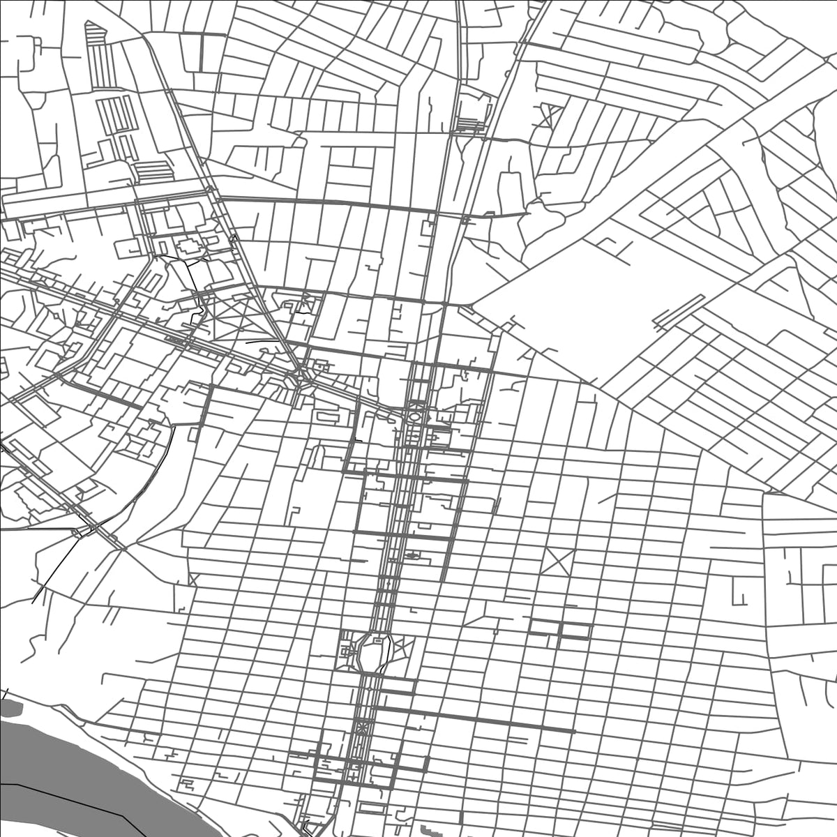 ROAD MAP OF IZMAIL, UKRAINE BY MAPBAKES