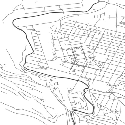 ROAD MAP OF KALMIUSKE, UKRAINE BY MAPBAKES