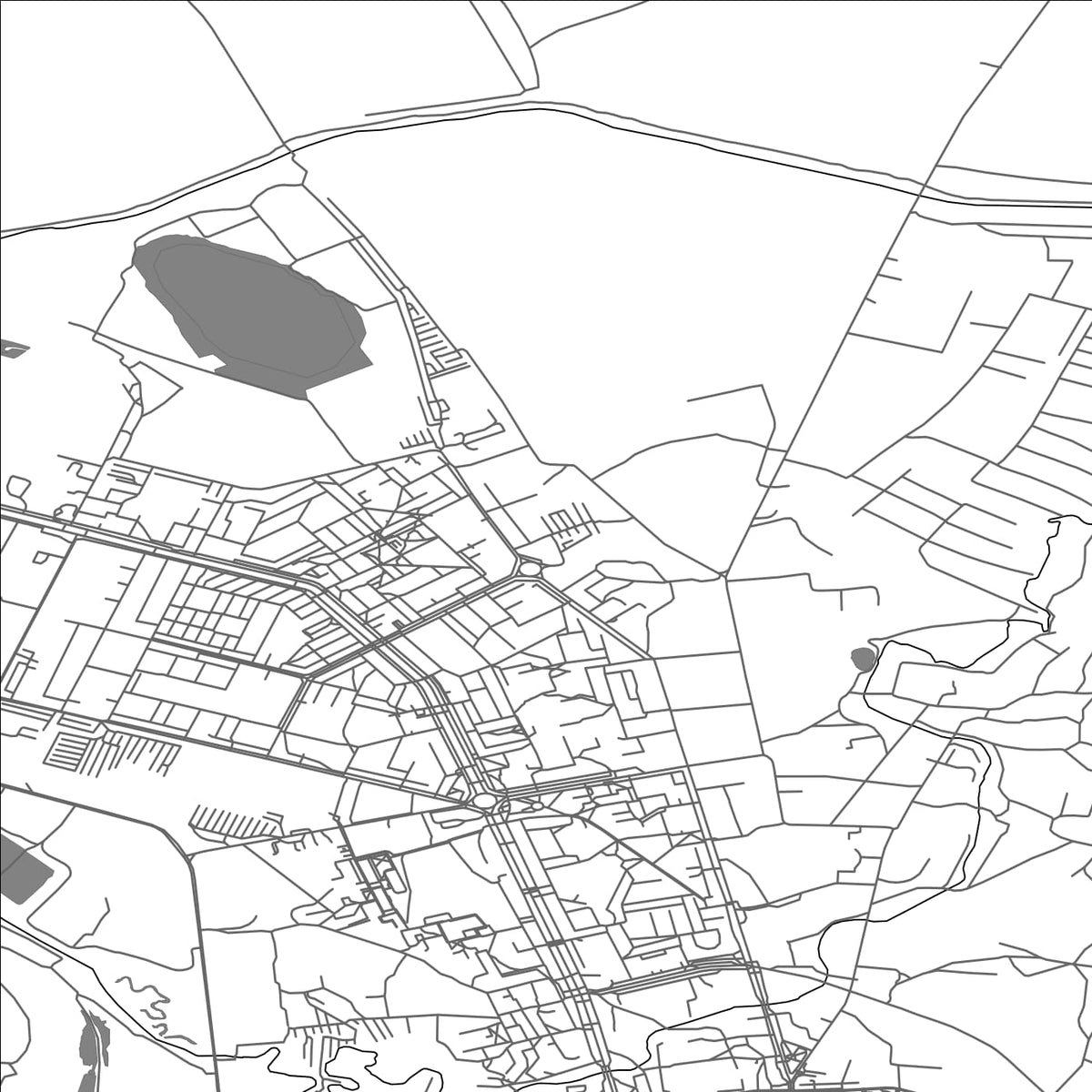 ROAD MAP OF KALUSH, UKRAINE BY MAPBAKES