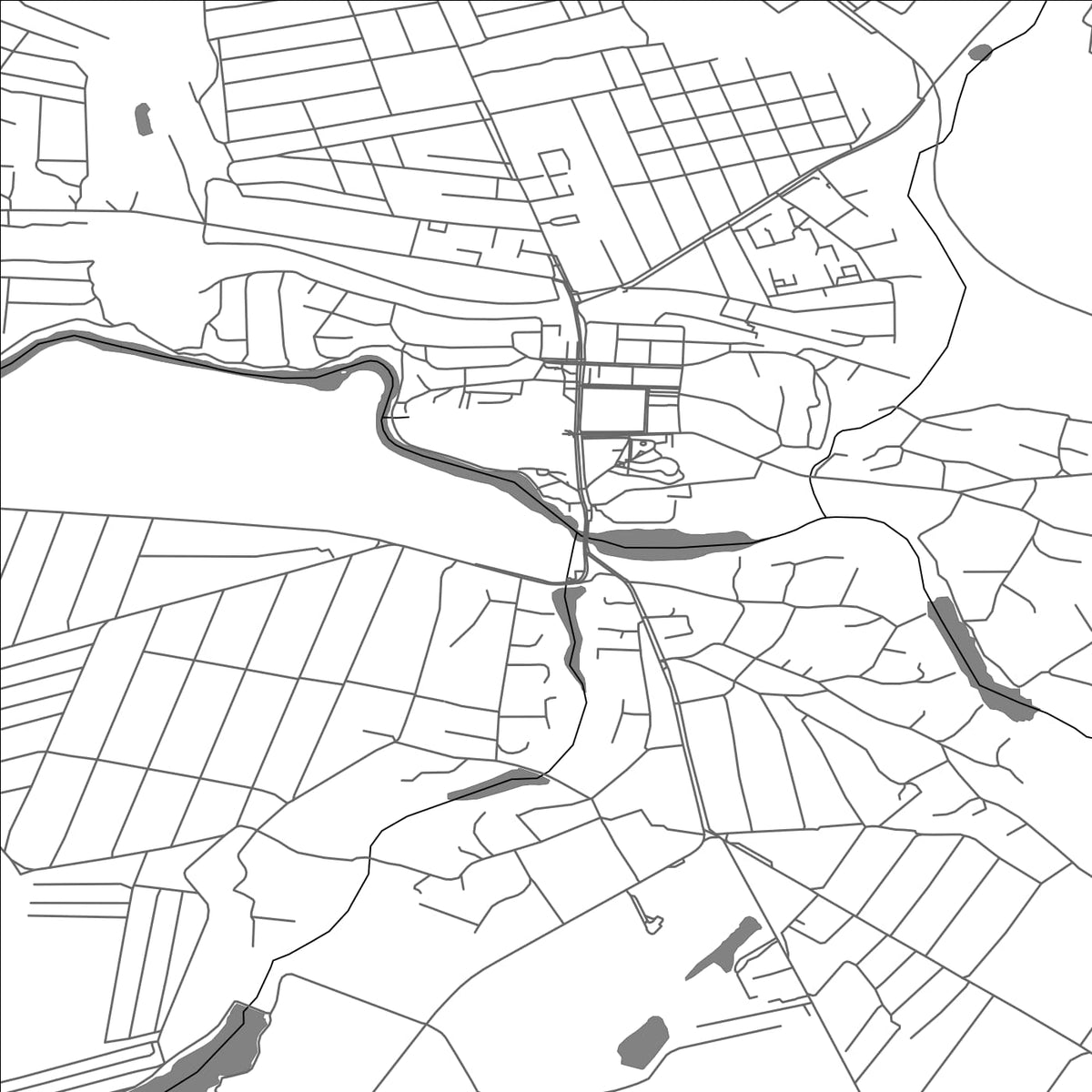 ROAD MAP OF KAMIANKA, UKRAINE BY MAPBAKES