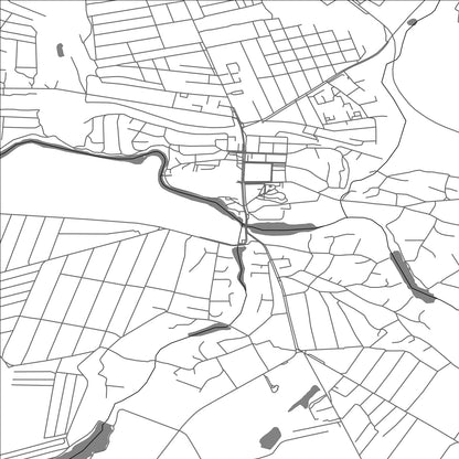 ROAD MAP OF KAMIANKA, UKRAINE BY MAPBAKES