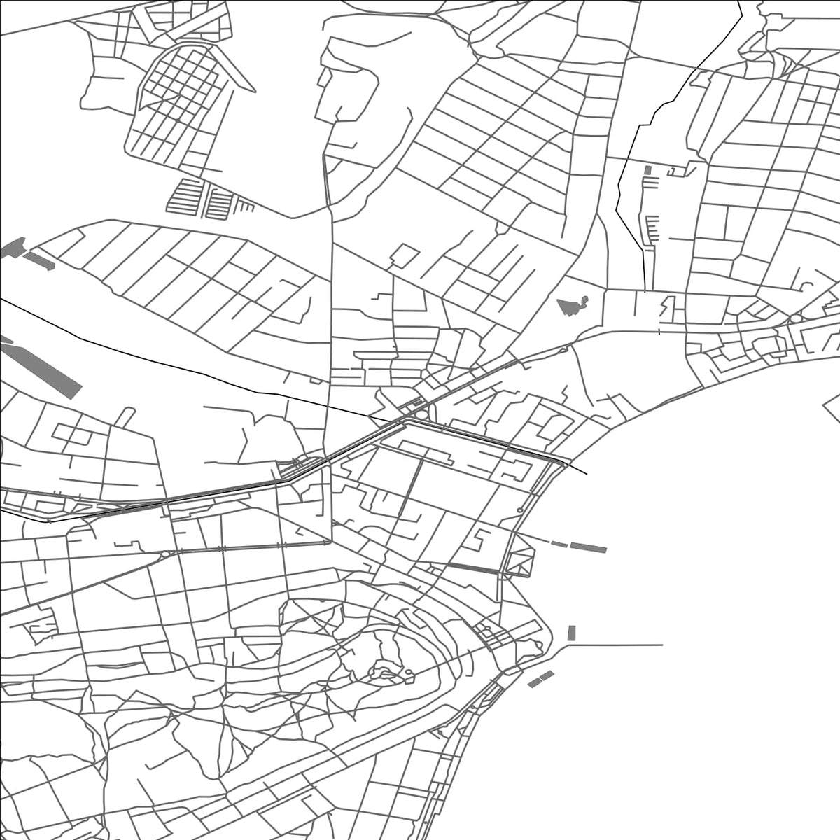 ROAD MAP OF KERCH, UKRAINE BY MAPBAKES