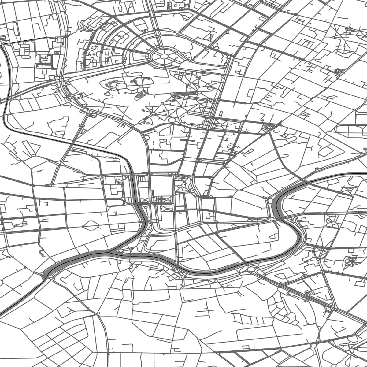 ROAD MAP OF KHARKIV, UKRAINE BY MAPBAKES
