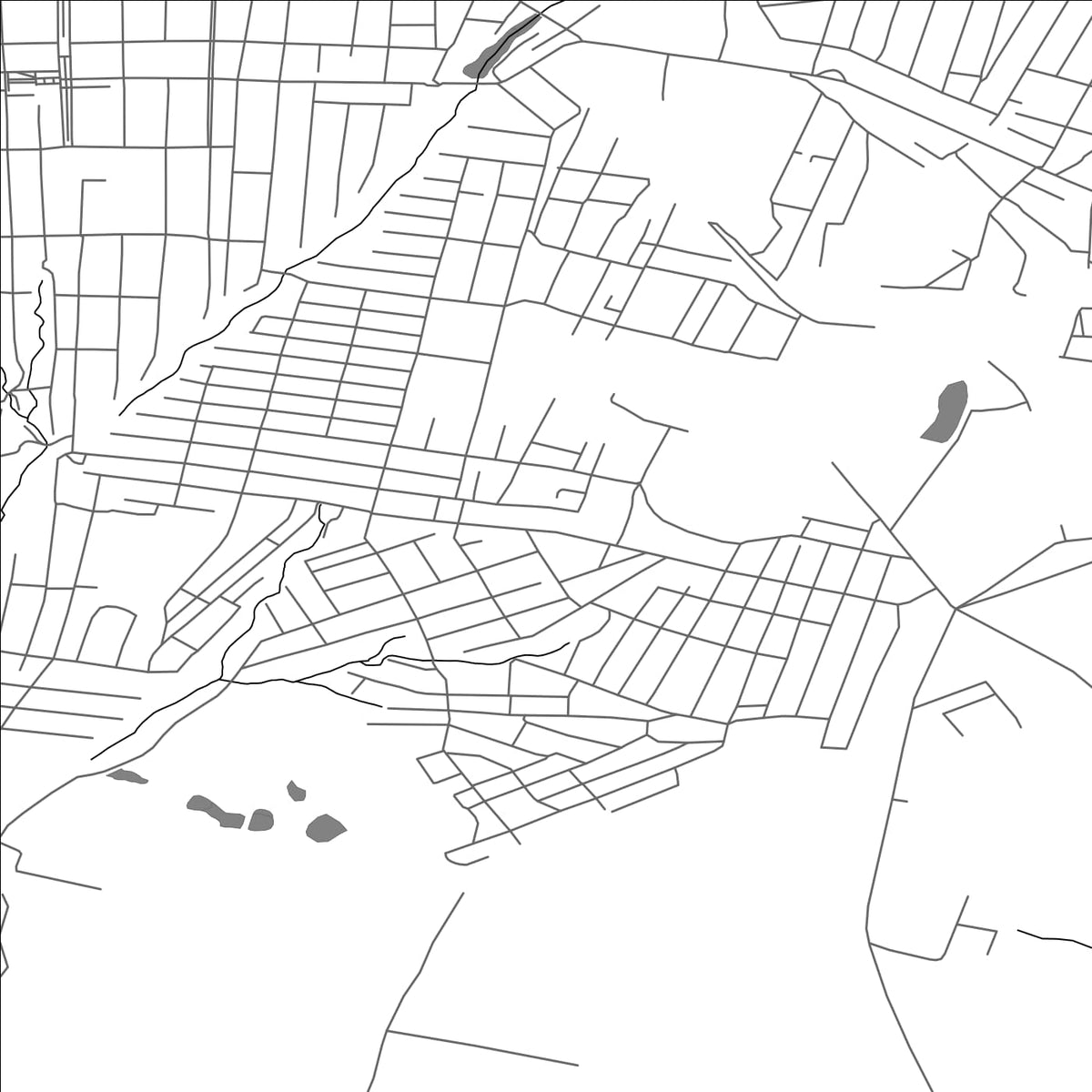 ROAD MAP OF KHRUSTALNYI, UKRAINE BY MAPBAKES
