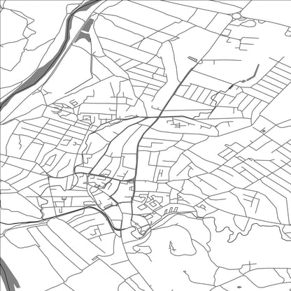 ROAD MAP OF KHUST, UKRAINE BY MAPBAKES