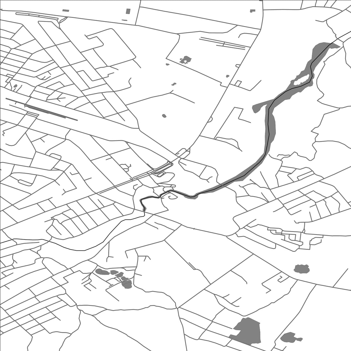 ROAD MAP OF KOROSTEN, UKRAINE BY MAPBAKES