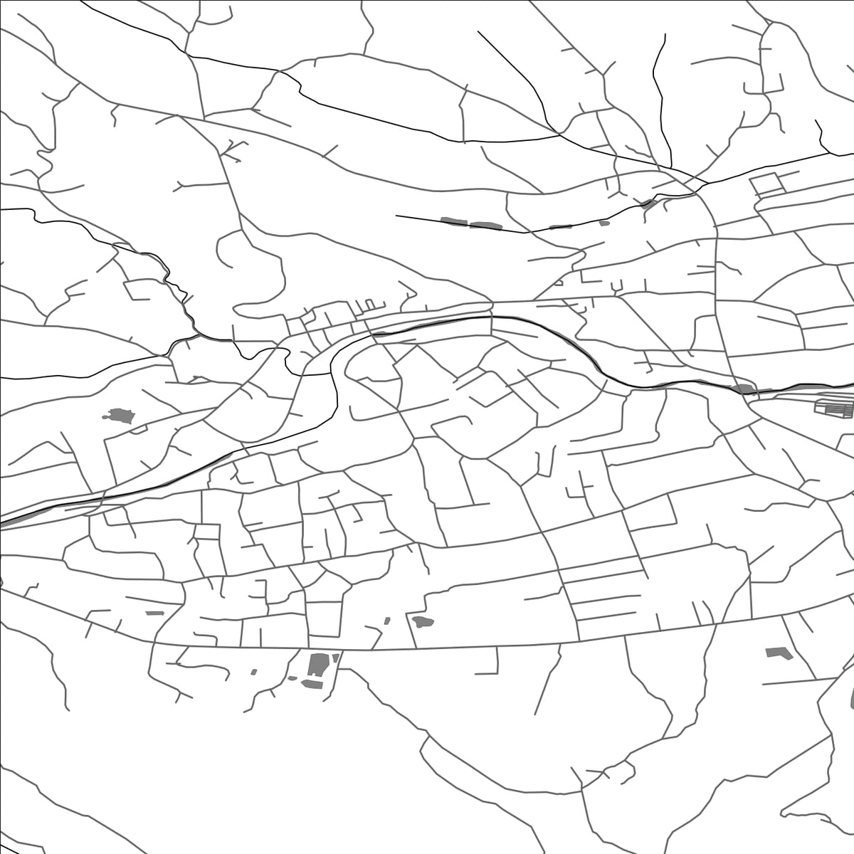 ROAD MAP OF KOSIV, UKRAINE BY MAPBAKES