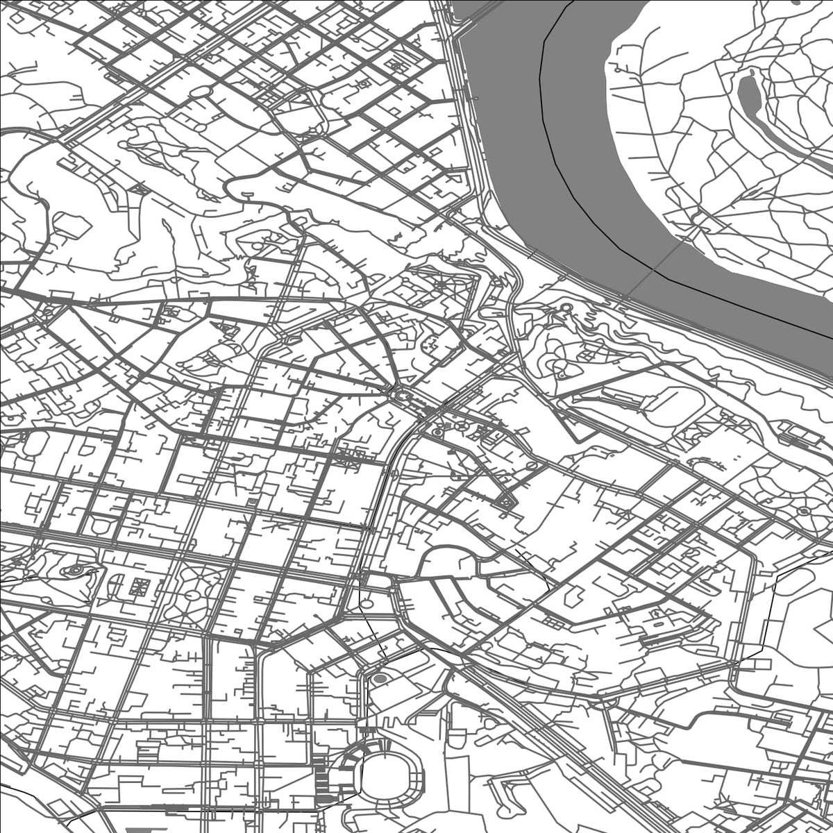 ROAD MAP OF KYIV, UKRAINE BY MAPBAKES