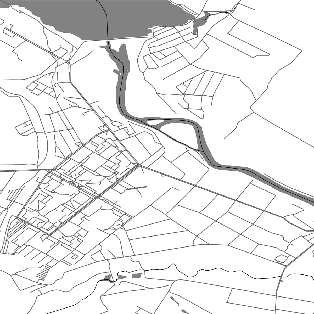 ROAD MAP OF LADYZHYN, UKRAINE BY MAPBAKES