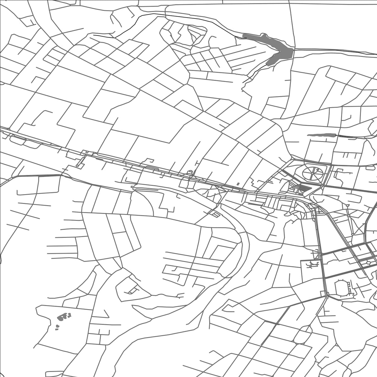 ROAD MAP OF LUBNY, UKRAINE BY MAPBAKES