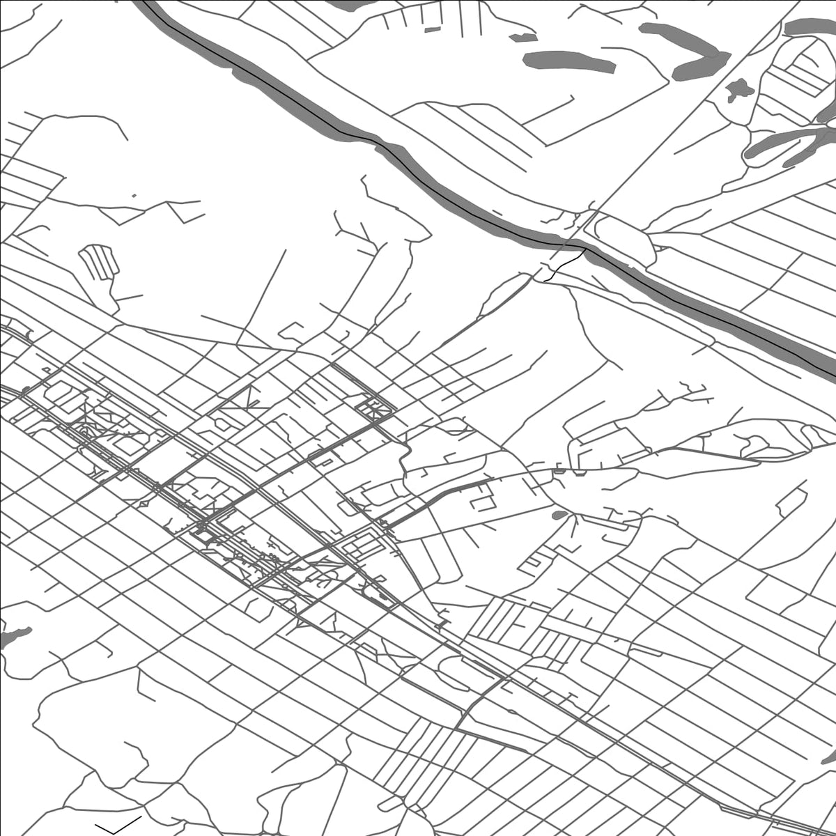 ROAD MAP OF LYSYCHANSK, UKRAINE BY MAPBAKES
