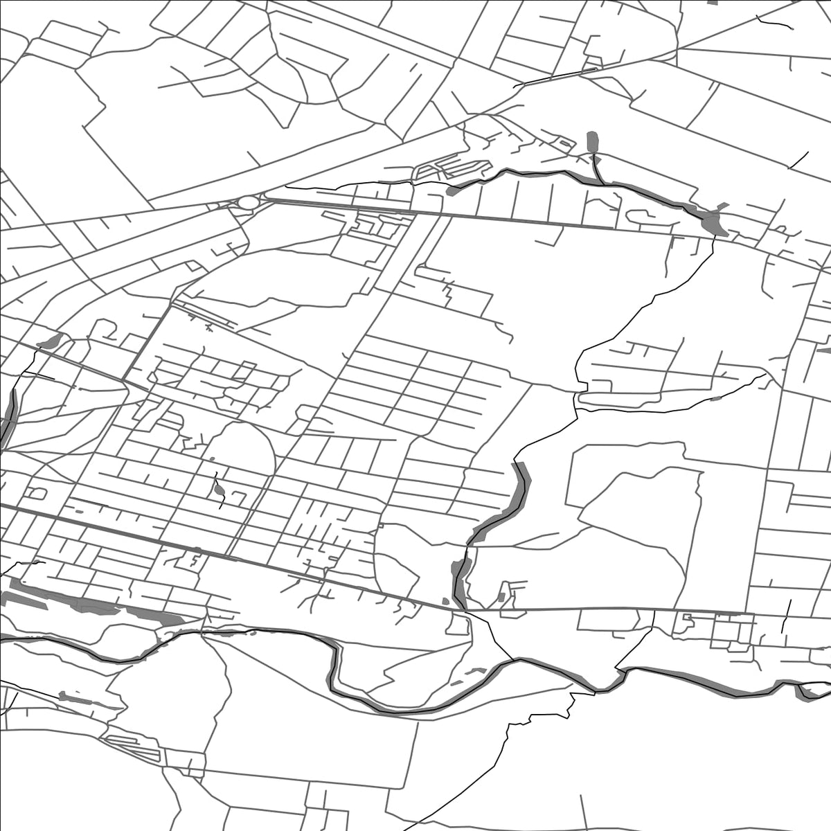 ROAD MAP OF MALYN, UKRAINE BY MAPBAKES