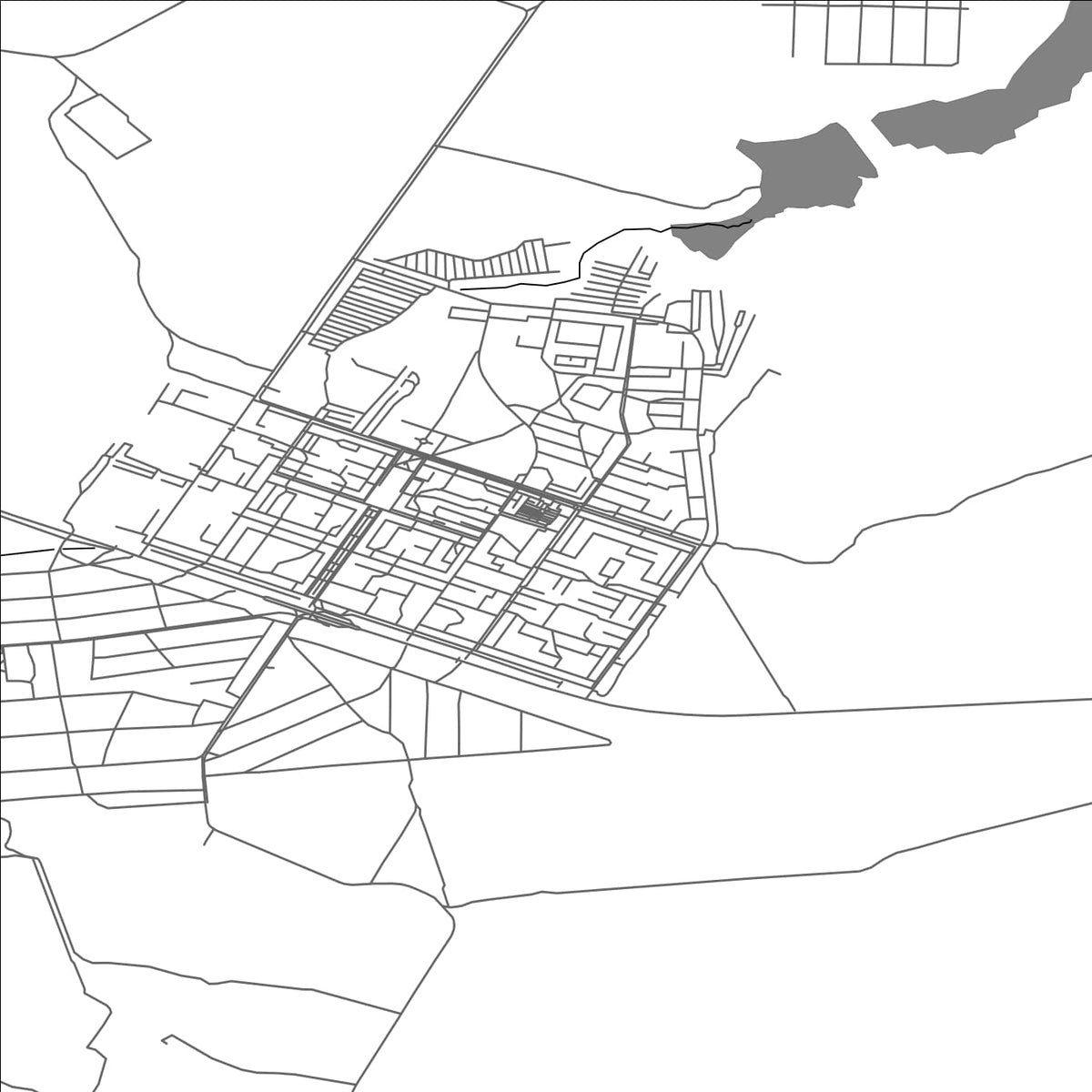 ROAD MAP OF MOLODOHVARDIISK, UKRAINE BY MAPBAKES