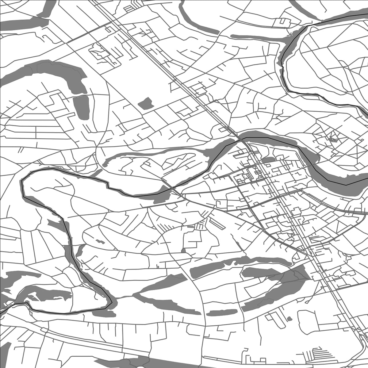 ROAD MAP OF MYRHOROD, UKRAINE BY MAPBAKES