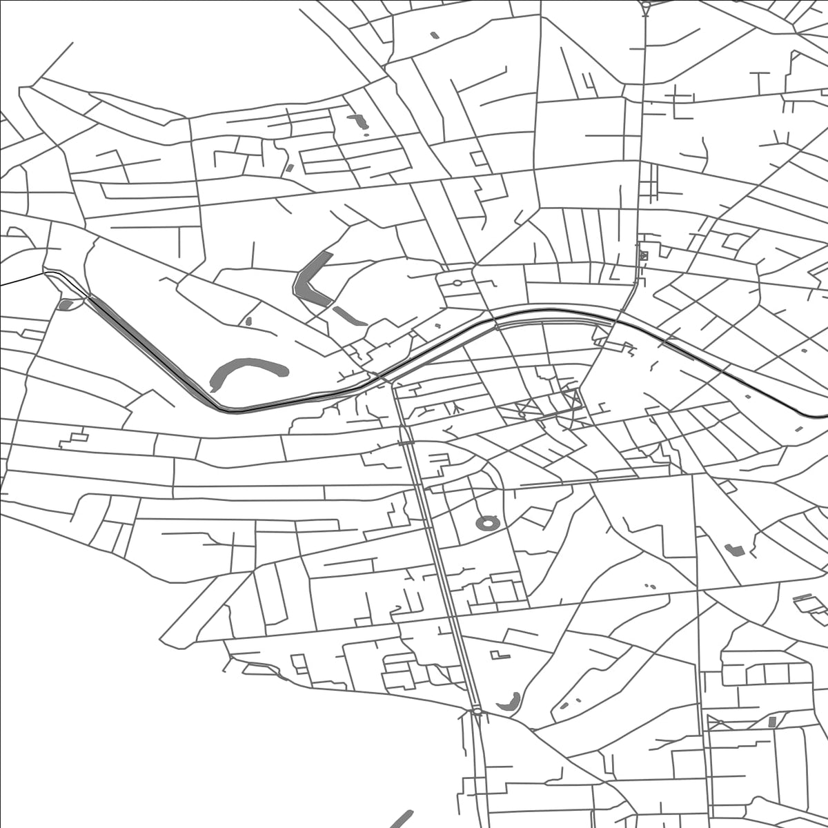 ROAD MAP OF NIZHYN, UKRAINE BY MAPBAKES