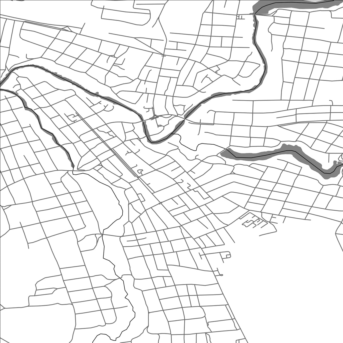 ROAD MAP OF NOVOUKRAINKA, UKRAINE BY MAPBAKES