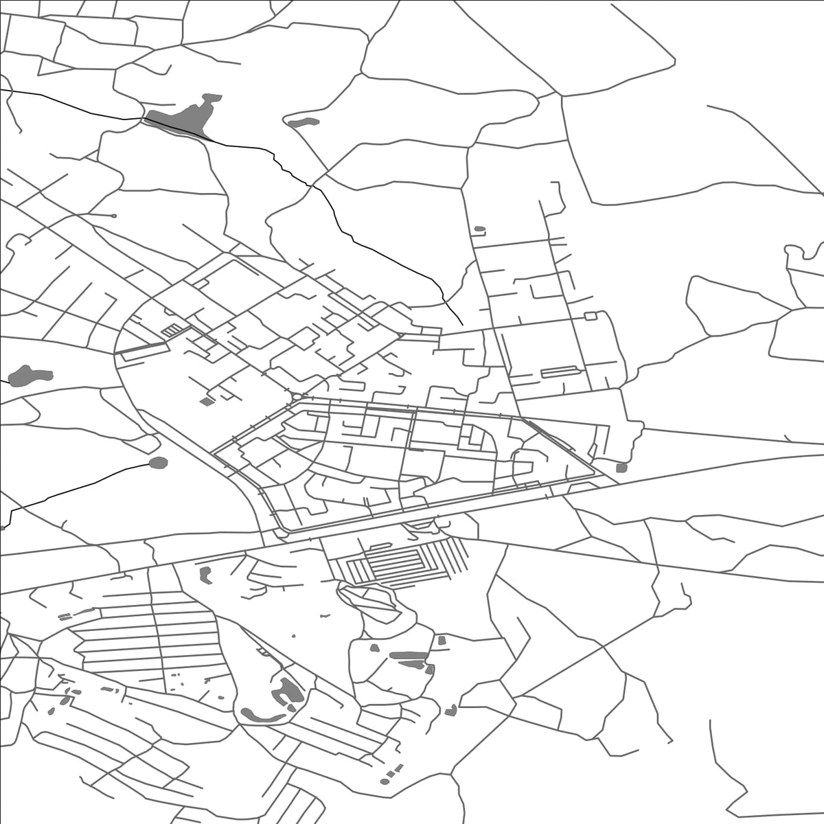 ROAD MAP OF NOVOYAVOROVSKOYE, UKRAINE BY MAPBAKES