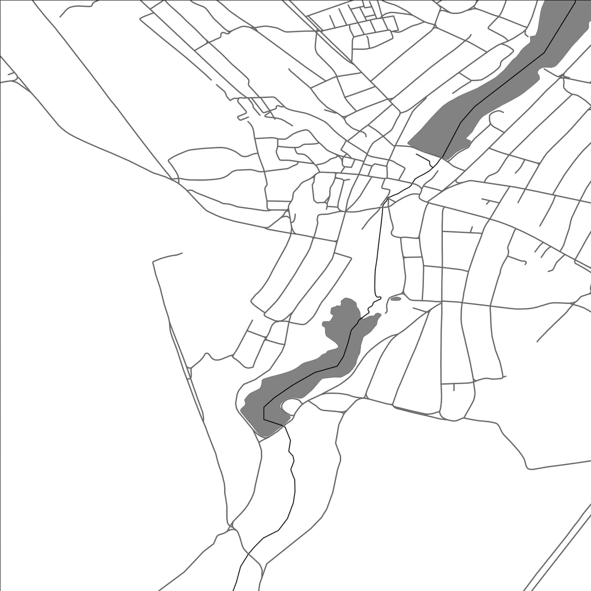 ROAD MAP OF OKHMALYNKA, UKRAINE BY MAPBAKES