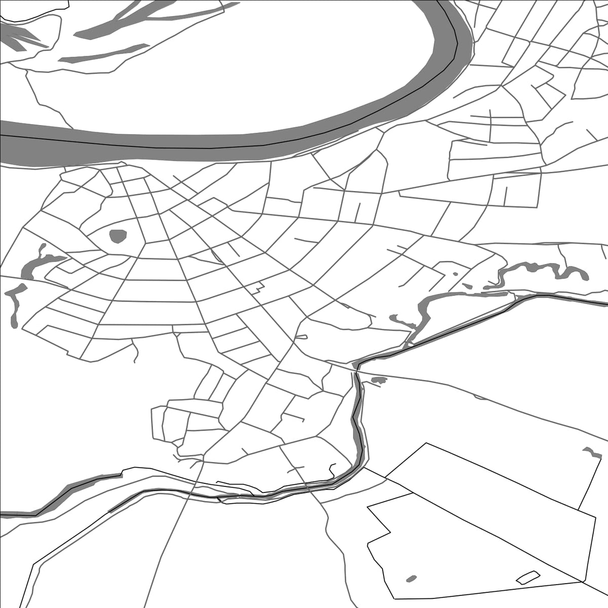 ROAD MAP OF OSTER, UKRAINE BY MAPBAKES