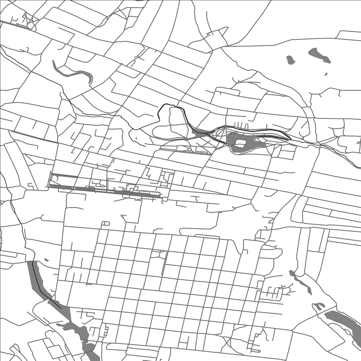 ROAD MAP OF POLOHY, UKRAINE BY MAPBAKES