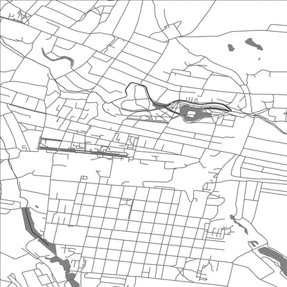 ROAD MAP OF POLOHY, UKRAINE BY MAPBAKES