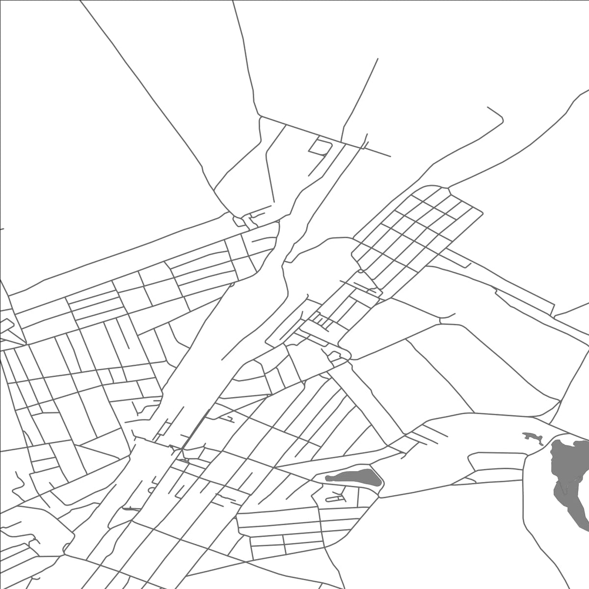 ROAD MAP OF POMICHNA, UKRAINE BY MAPBAKES