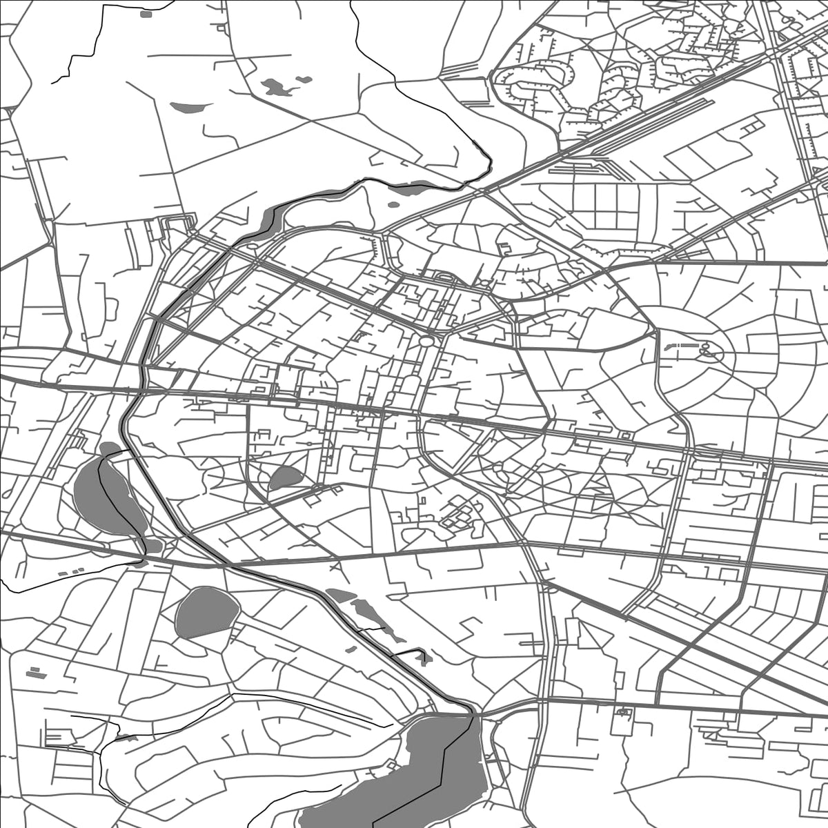ROAD MAP OF RIVNE, UKRAINE BY MAPBAKES