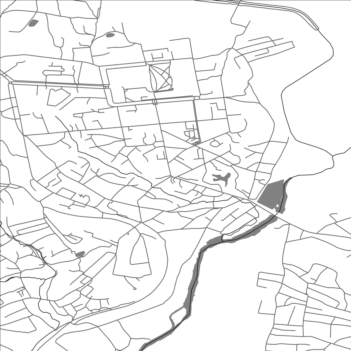 ROAD MAP OF ROMNY, UKRAINE BY MAPBAKES