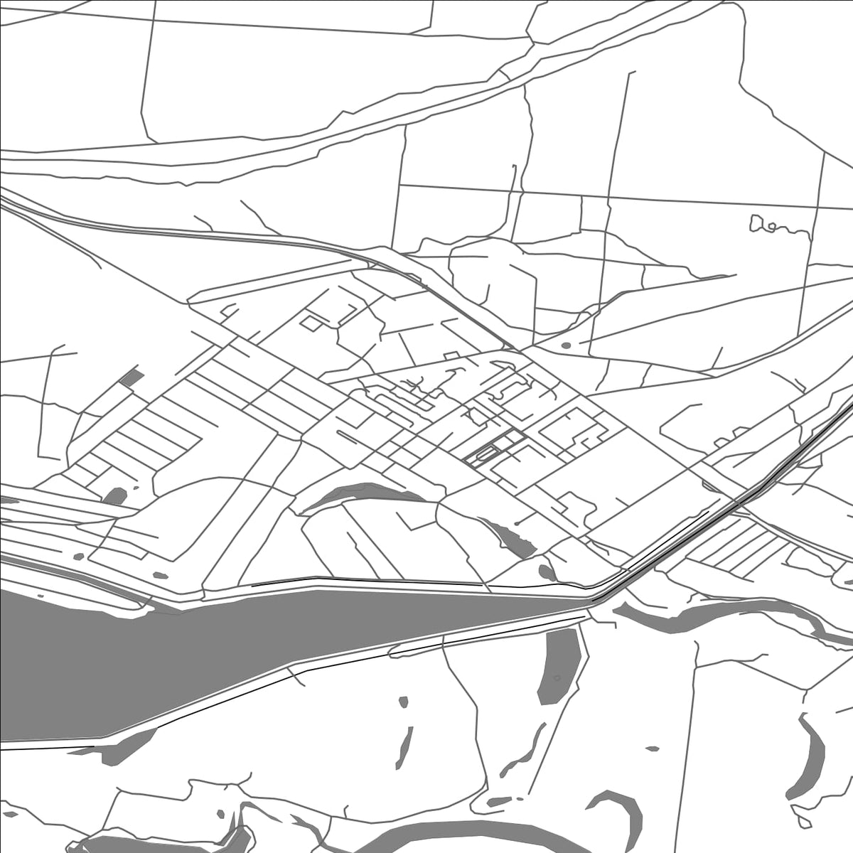 ROAD MAP OF SHCHASTIA, UKRAINE BY MAPBAKES