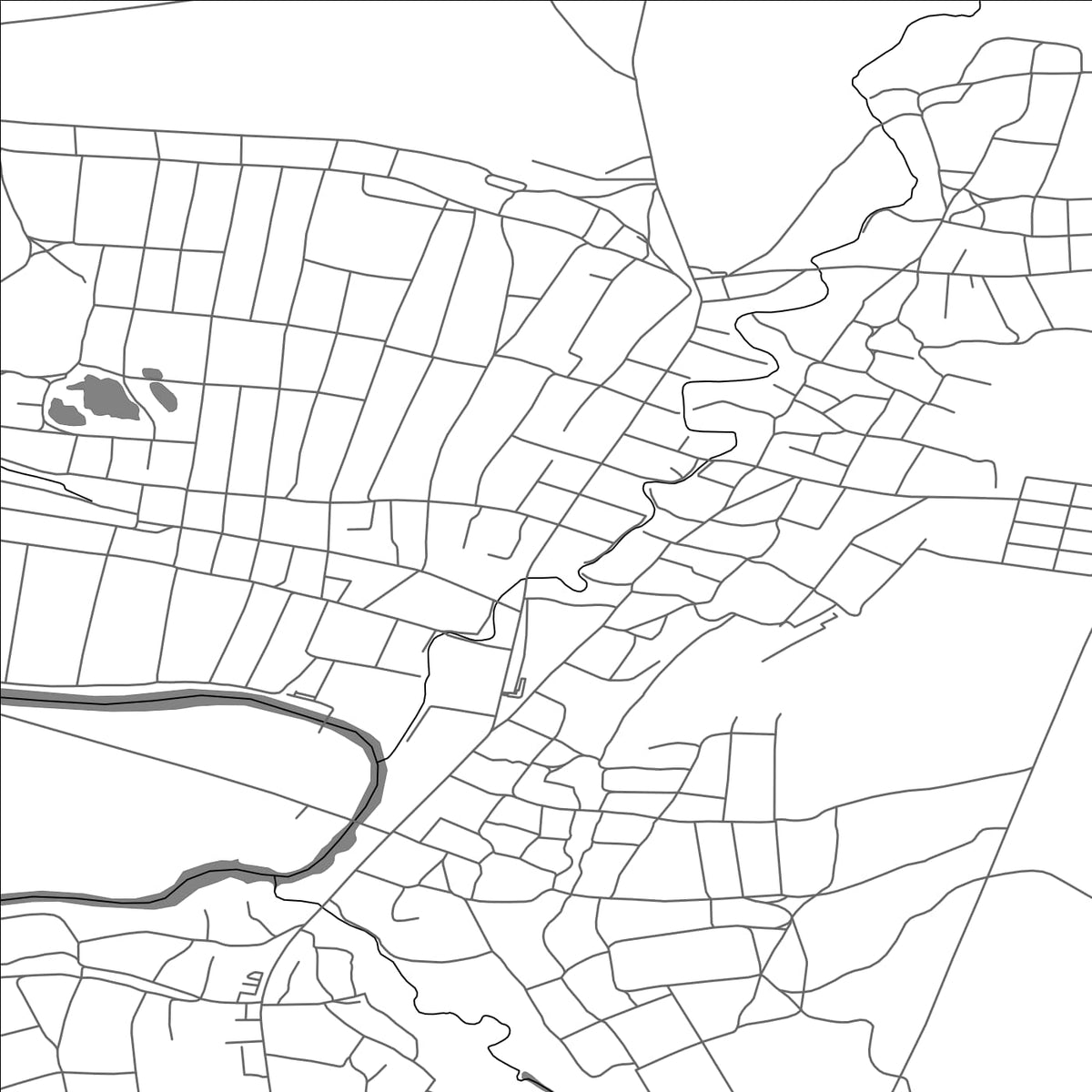 ROAD MAP OF SHYROKE, UKRAINE BY MAPBAKES