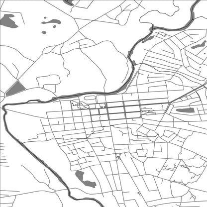 ROAD MAP OF STAROBILSK, UKRAINE BY MAPBAKES